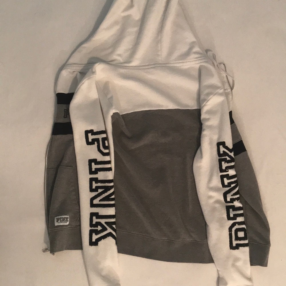 PINK Victoria’s Secret grey and white jacket. - Picture 2 of 3